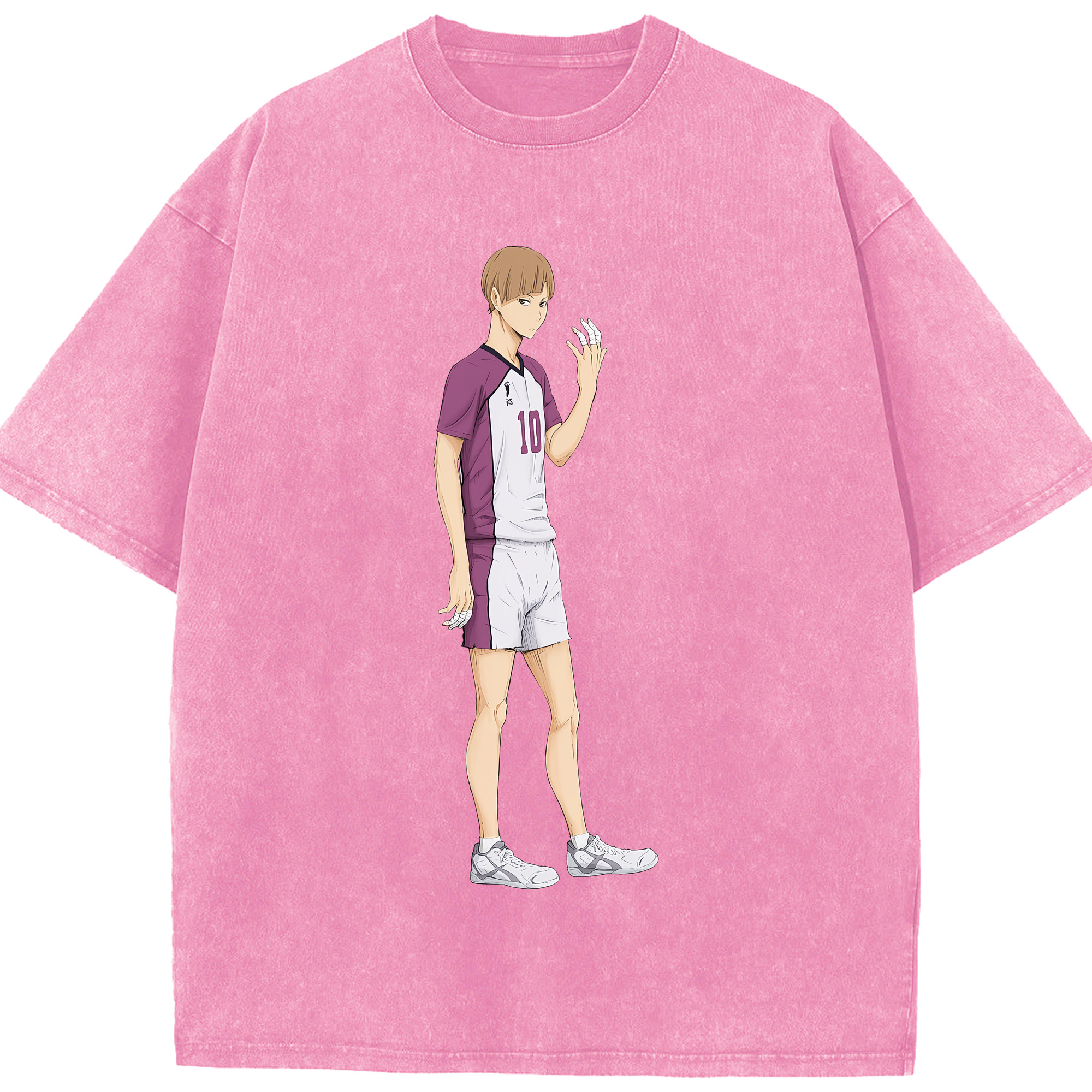 （画像用） ハイキュー!! Haikyu!! 綿100% ヴィンテージ風 半袖Tシャツ（フロントプリント）